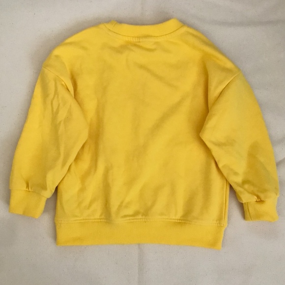 Kids yellow digger crew neck sweatshirt 110/5-6 yrs - Picture 4 of 4